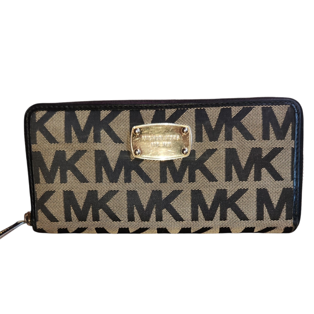 Michael Kors Long Zip Around Wallet Gold Tone Hardware